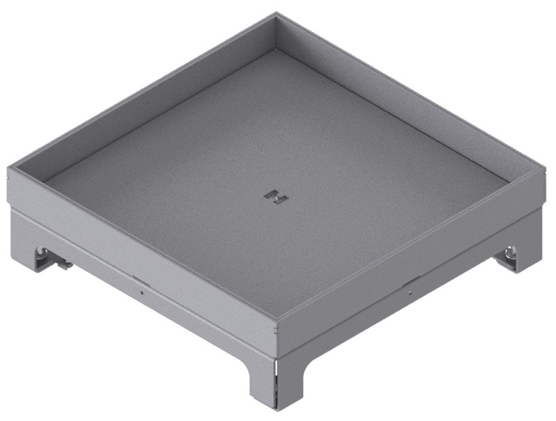 Produktbild UBD 264 255  -  Unterflur-Bodendose UBD 260 inkl. Blinddeckel mit Kante, geschlossen, und 25mm Vertiefung